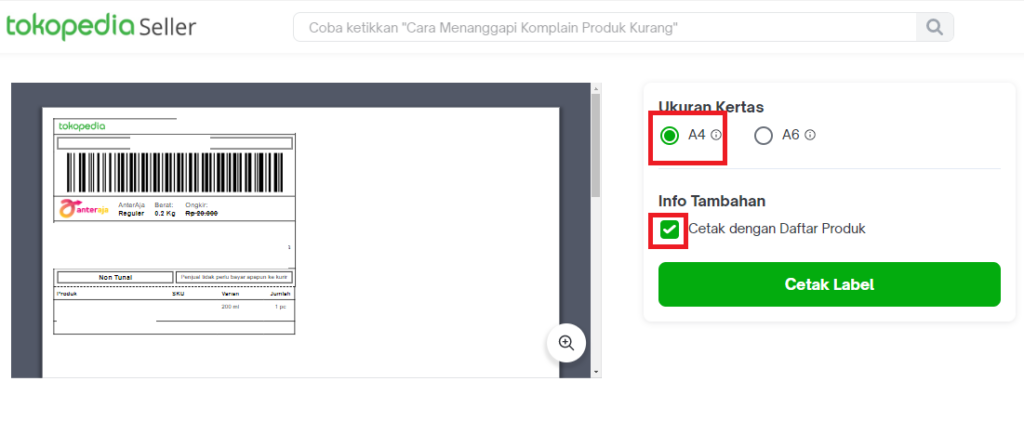 Cara Cetak Resi Tokopedia Di Hp Dan Laptop Sekaligus Pakai Printer