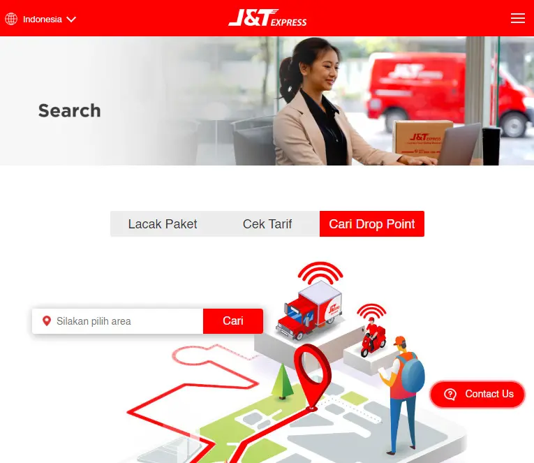 Cara kirim paket lewat jnt - cek drop point