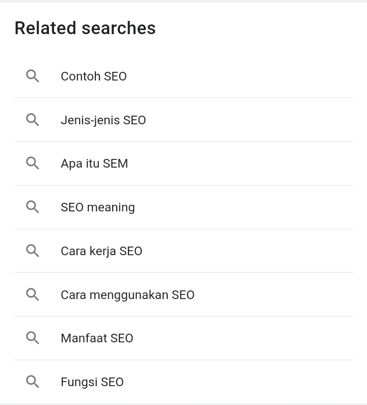 Riset lsi keyword menggunakan related searches google