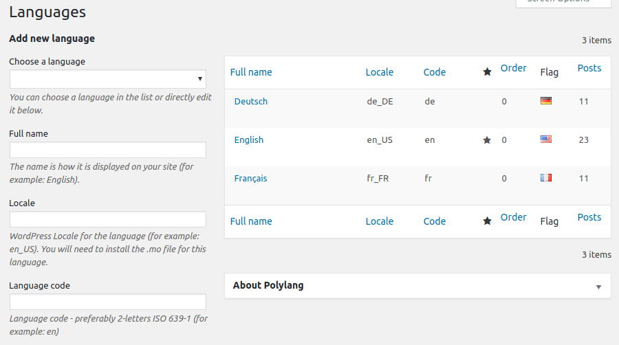Plugin multibahasa terbaik untuk wordpress, fitur tambah bahasa plugin polylang