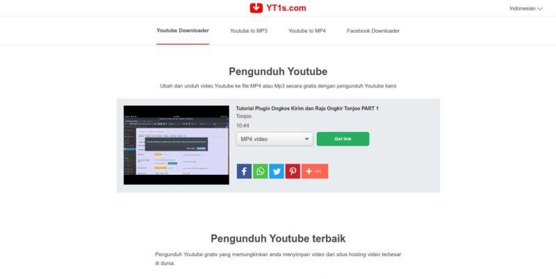Cara download video youtube - yt1s. Com