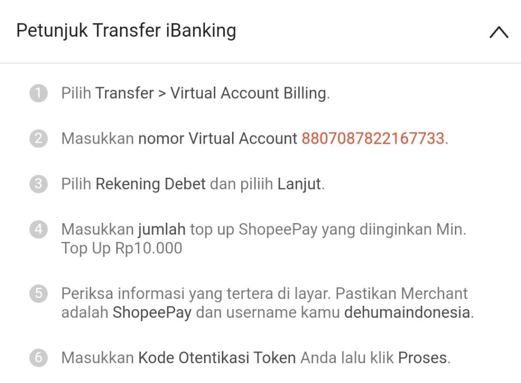 Top up i-banking bank bni