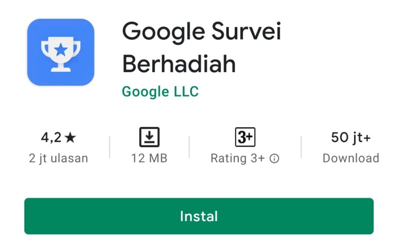 Google survei berhadiah