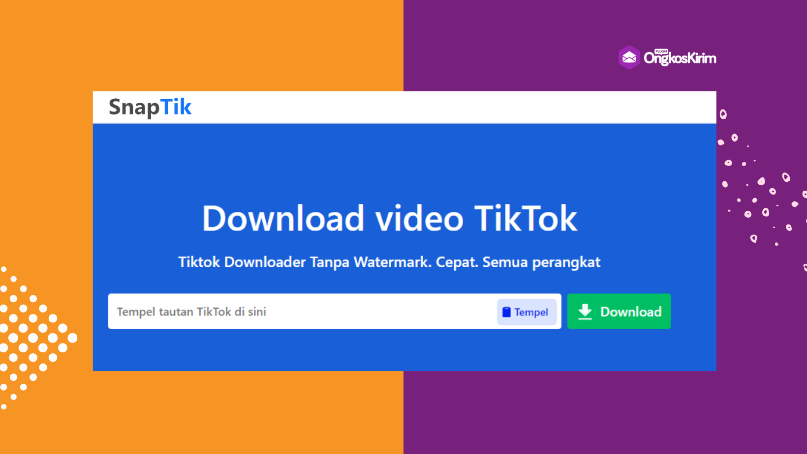Cara download video tiktok tanpa watermark online