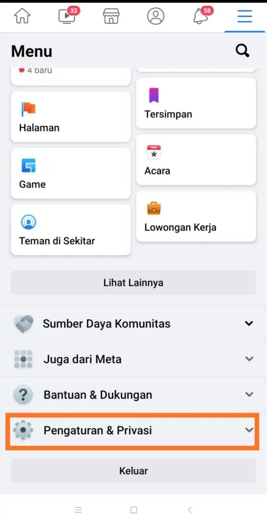 Cara ganti nama fb di hp 2