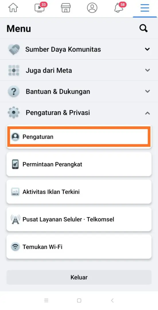 Cara ganti nama fb di hp 3