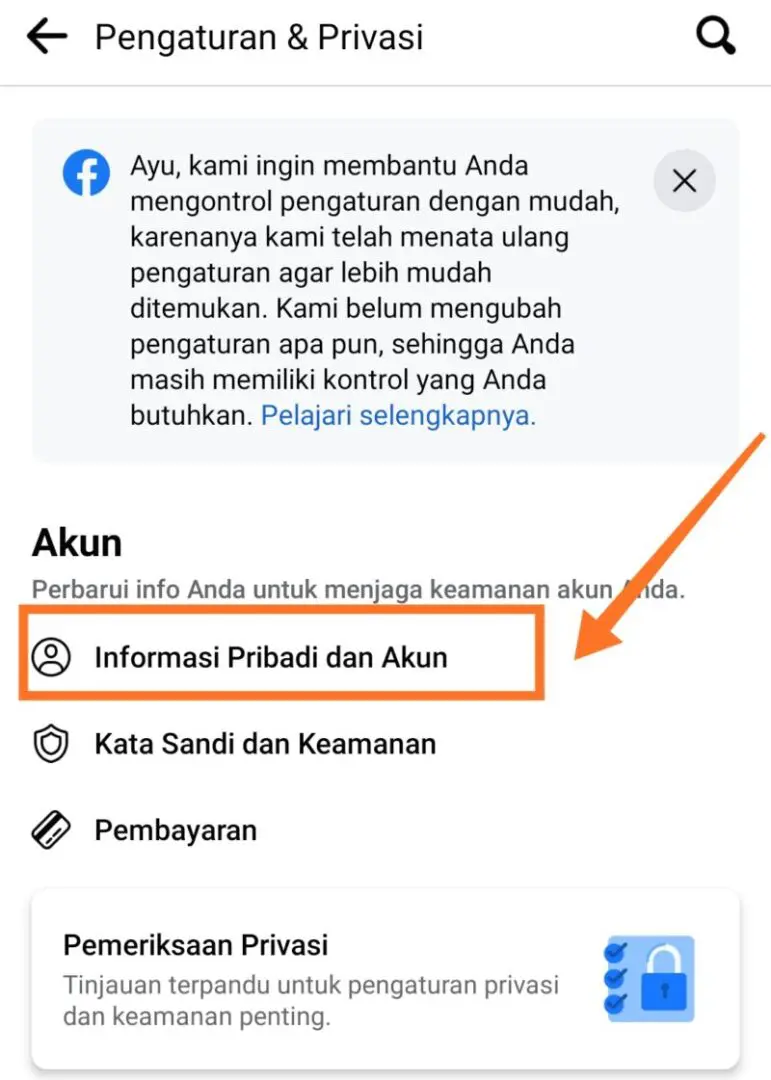 Cara ganti nama fb di hp 4