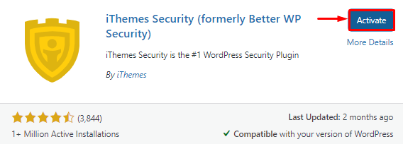 Plugin keamanan wordpress terbaik, langkah aktivasi plugin ithemes security