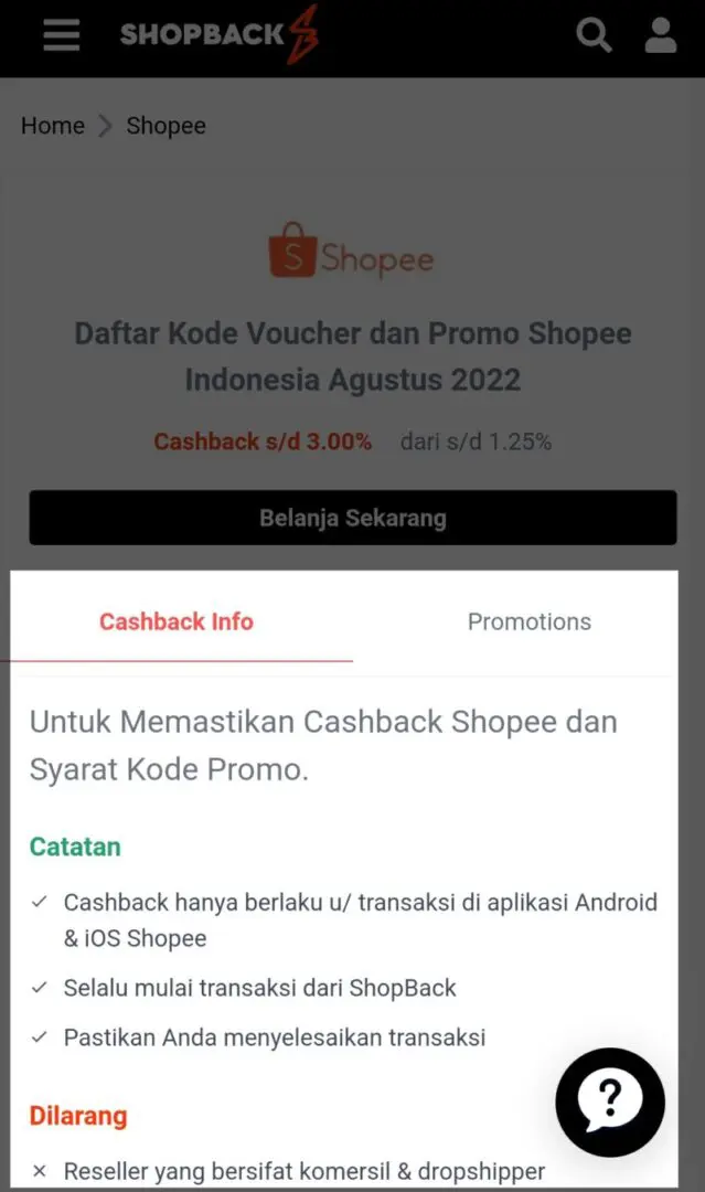 Cara belanja di shopback, beli di shopee dapat cashback! 15 Moch. Nasikhun amin