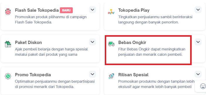 Cara aktifkan gratis ongkir tokopedia
