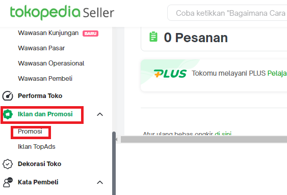 Cara mengaktifkan bebas ongkir di tokopedia