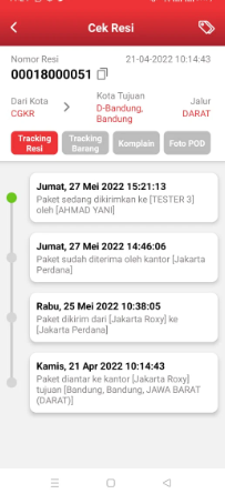 Cek resi sentral cargo online