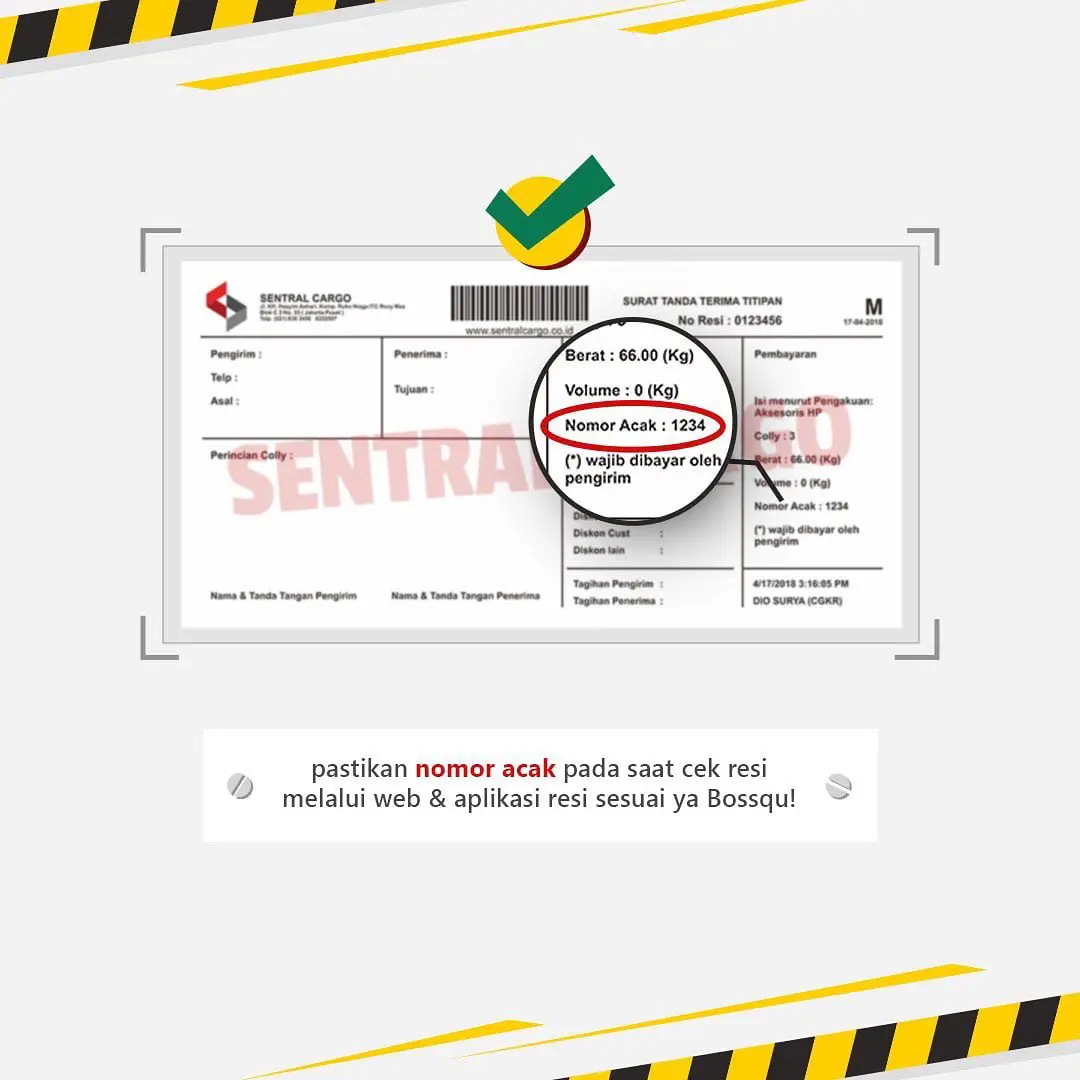Cek resi sentral cargo udara
