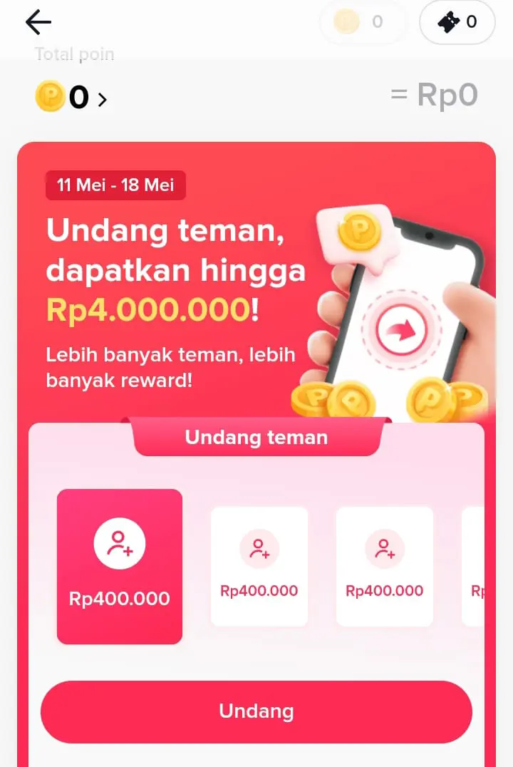 Cara mendapatkan koin di tiktok dengan menonton video
