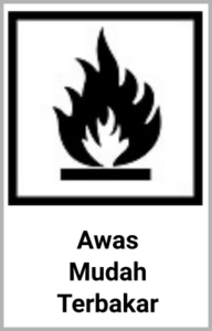 Simbol peringatan pada kardus packing - awas mudah terbakar