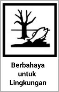 Simbol peringatan pada kardus packing - berbahaya untuk lingkungan