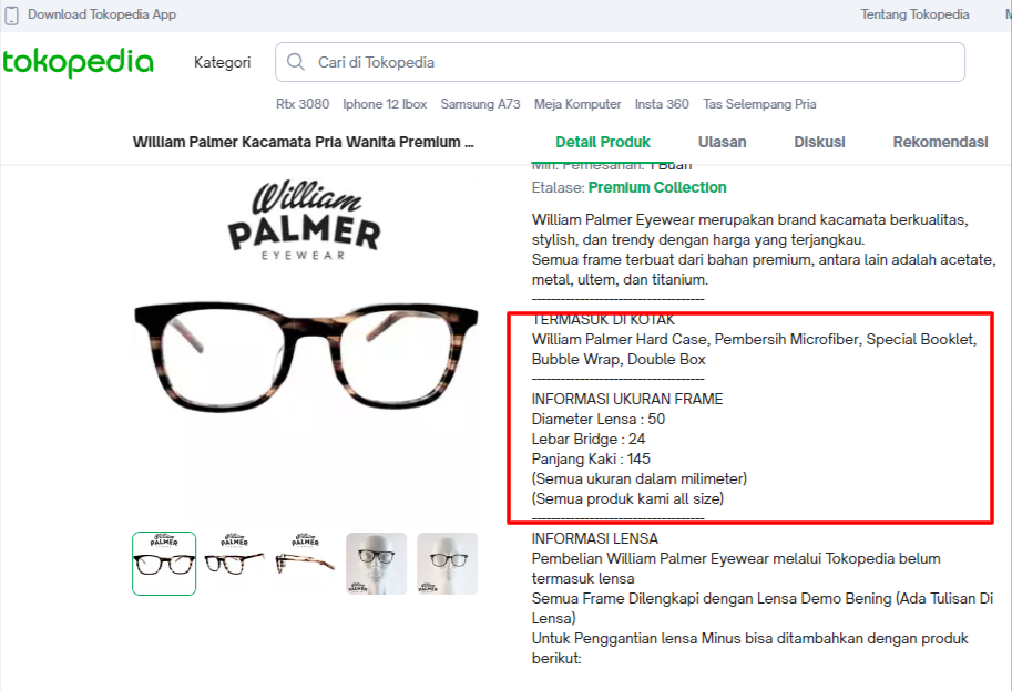 Pengalaman beli kacamata online