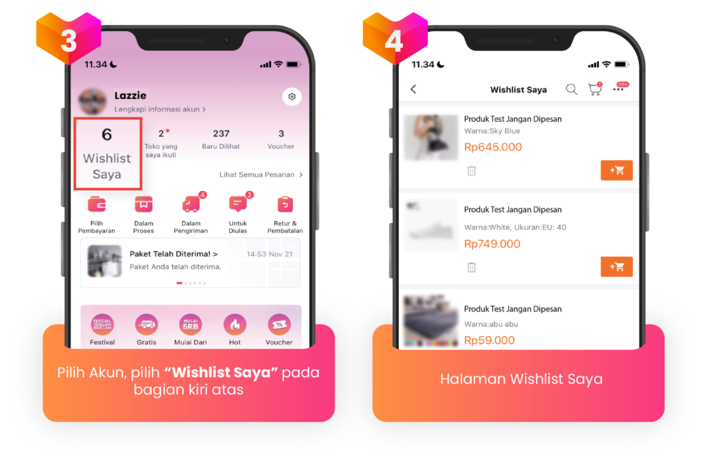 Cara melihat wishlist di lazada terbaru (aplikasi & web) 1 Cara lihat wishlist lazada