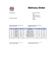 Contoh Local Order Contoh Delivery Order Template, Surat Jalan Buat Kurir! - Plugin Ongkos ...