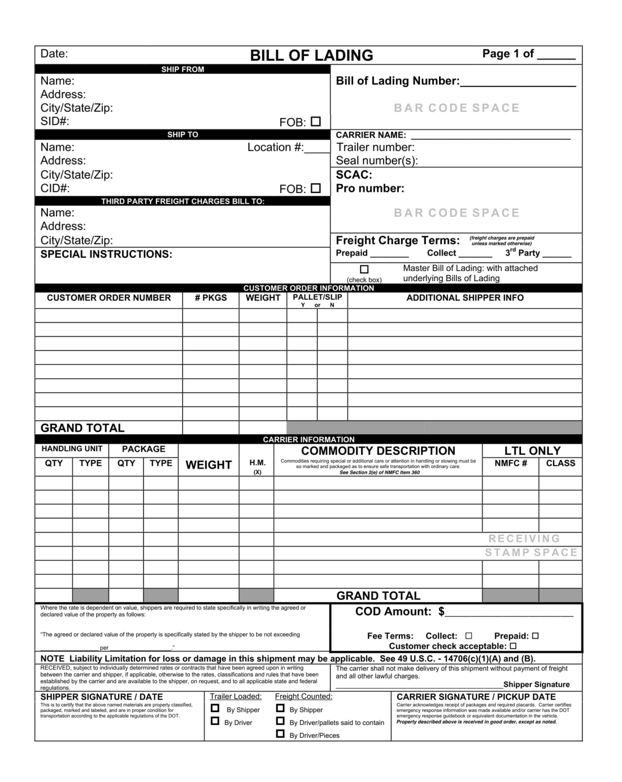 5 Contoh Bill of Lading [+ Template Excel & PDF Gratis] - Plugin Ongkos ...
