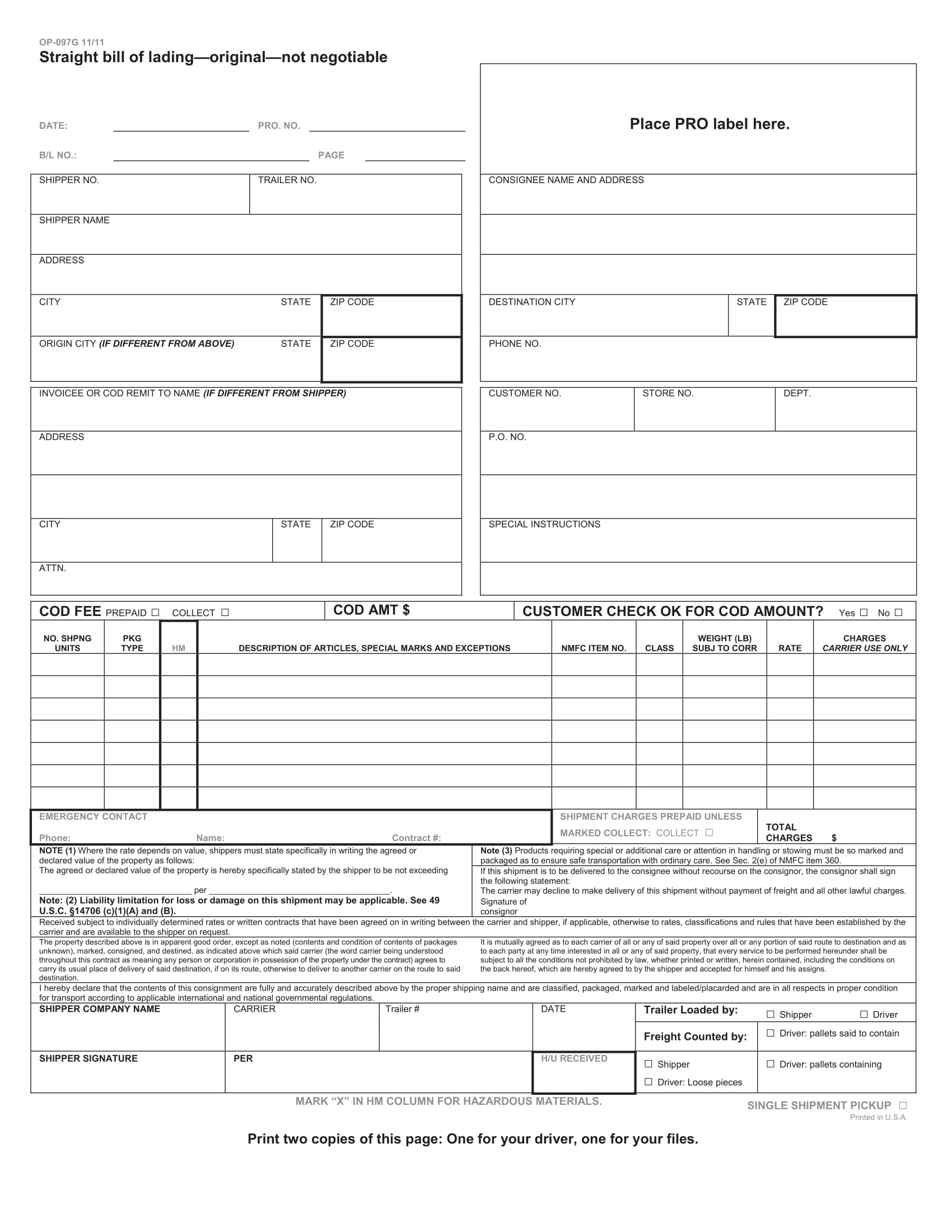 5 Contoh Bill of Lading [+ Template Excel & PDF Gratis] - Plugin Ongkos ...