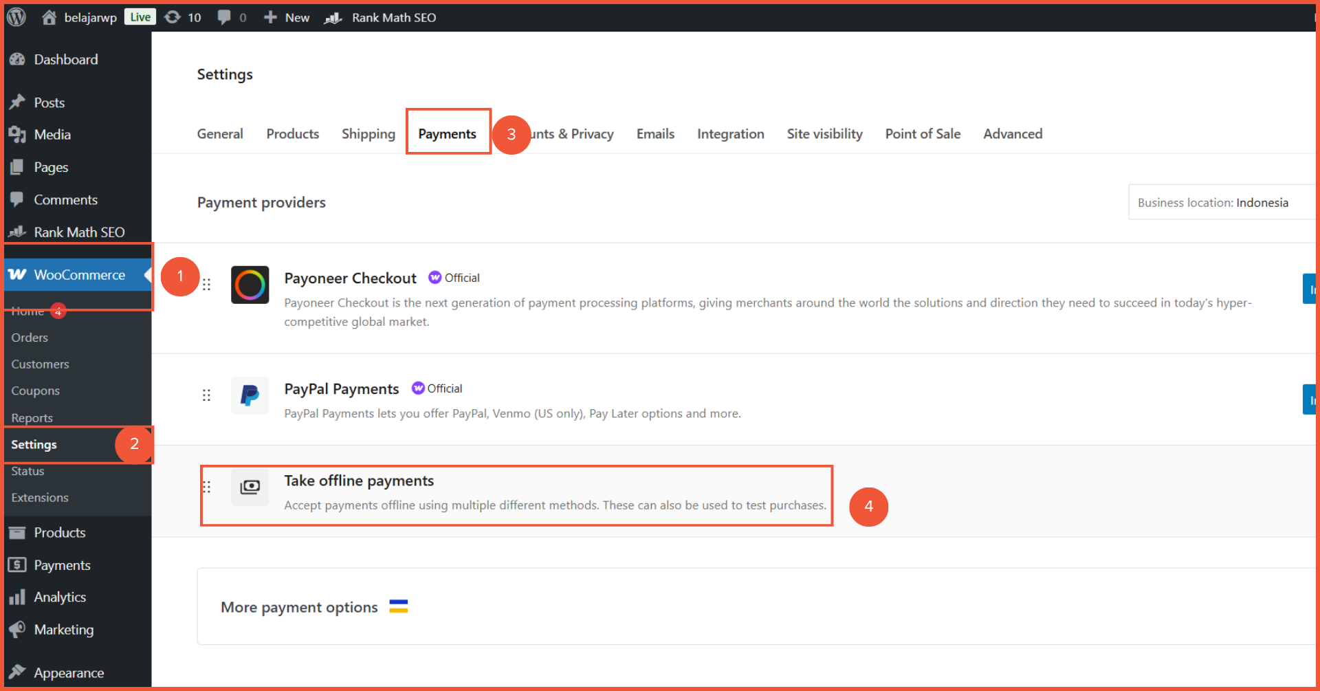 Cara menambahkan metode pembayaran bank transfer di woocommerce